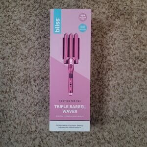 Bliss Triple Barrel Waver Hair Curler Pink BL-TRPDG-950 Digital Display New